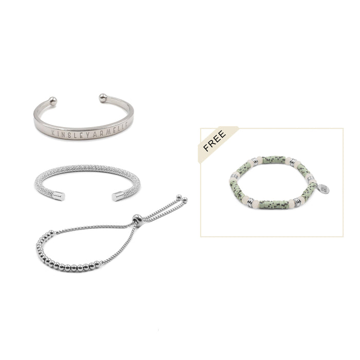 Silver Jordyn Bracelet Stack (Wholesale)