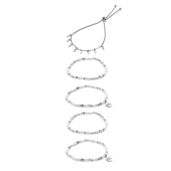 Silver Kennedy Bracelet Stack (Wholesale)