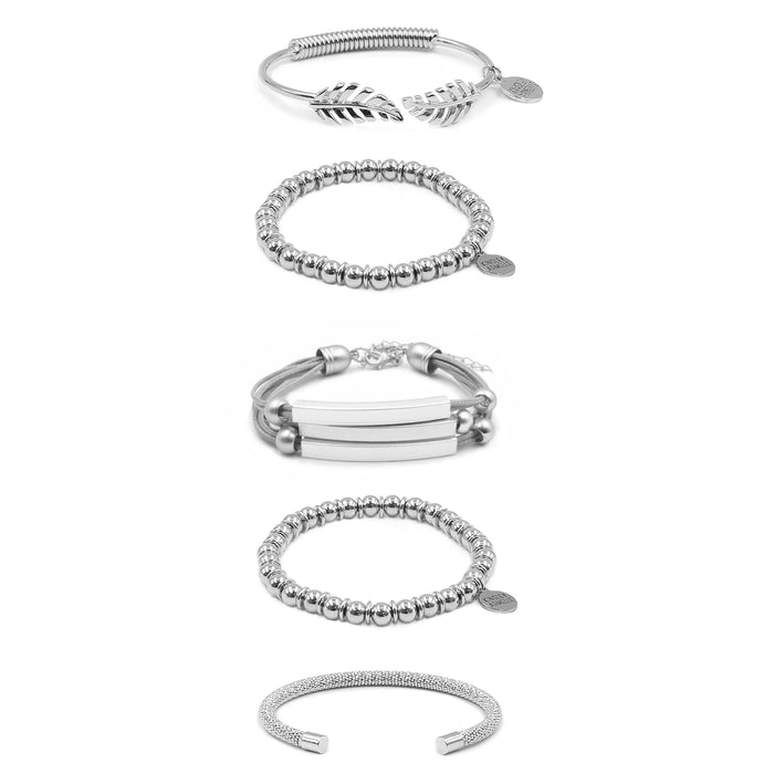 Silver Maxine Bracelet Stack (Wholesale)
