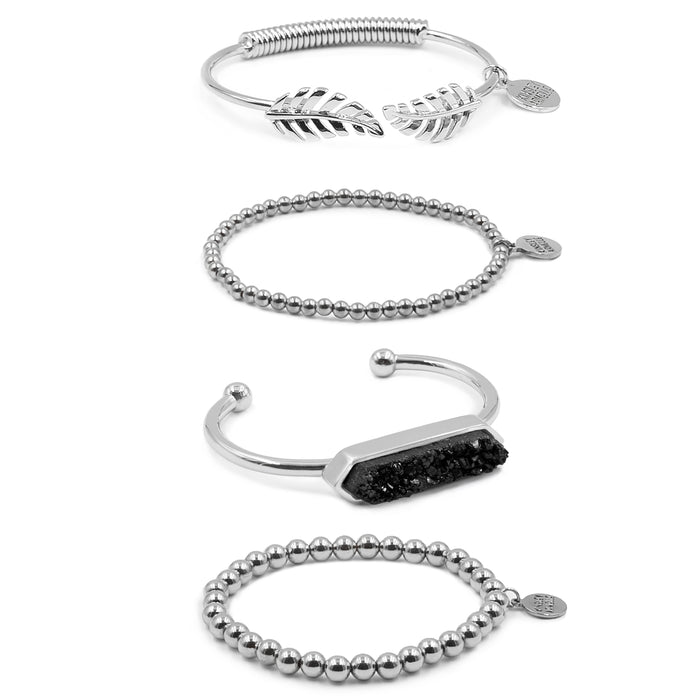 Silver Meriah Bracelet Stack (Wholesale)