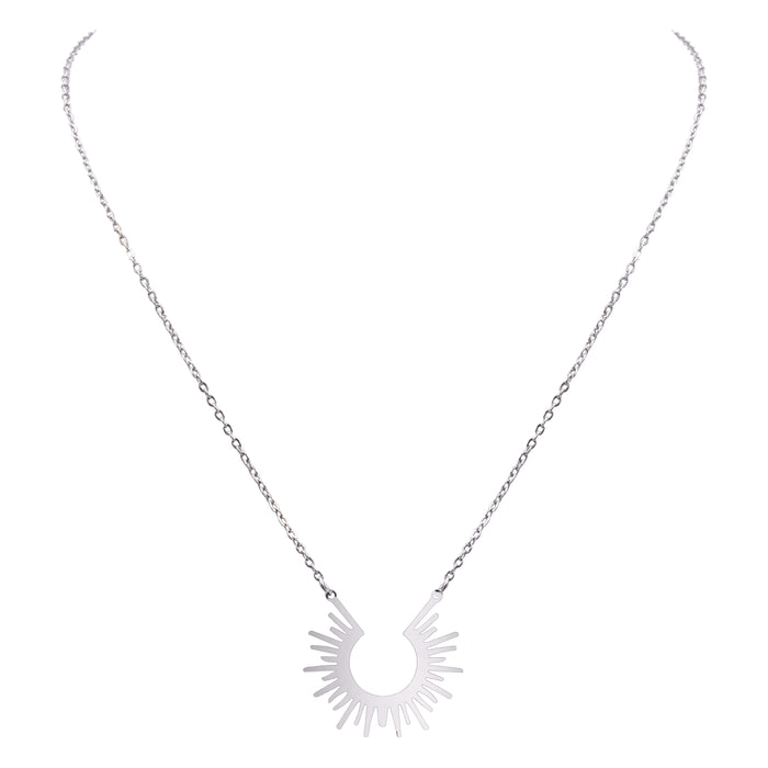 Sol Collection - Silver Sunburst Necklace (Wholesale)