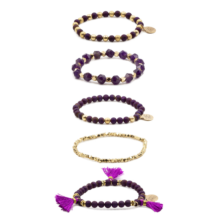 Stacked Collection - Magenta Bracelet Set (Limited Edition)