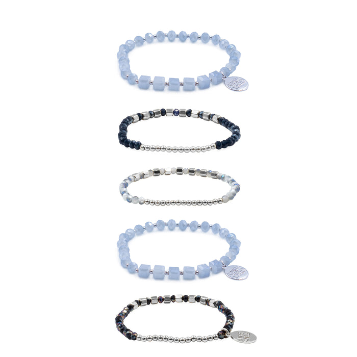 Stacked Collection - Silver Carsyn Bracelet Set (Limited Edition) (Wholesale)
