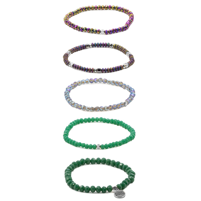 Stacked Collection - Silver Juniper Bracelet Set (Wholesale)