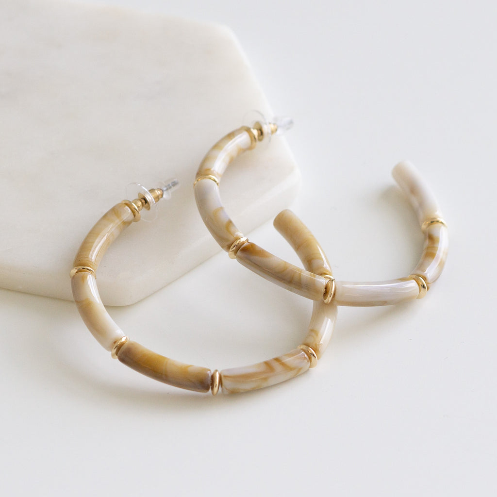 Yara Collection - Tawny Hoop Earrings