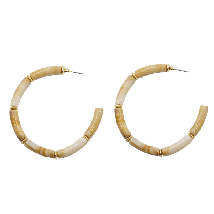 Yara Collection - Tawny Hoop Earrings (Wholesale)