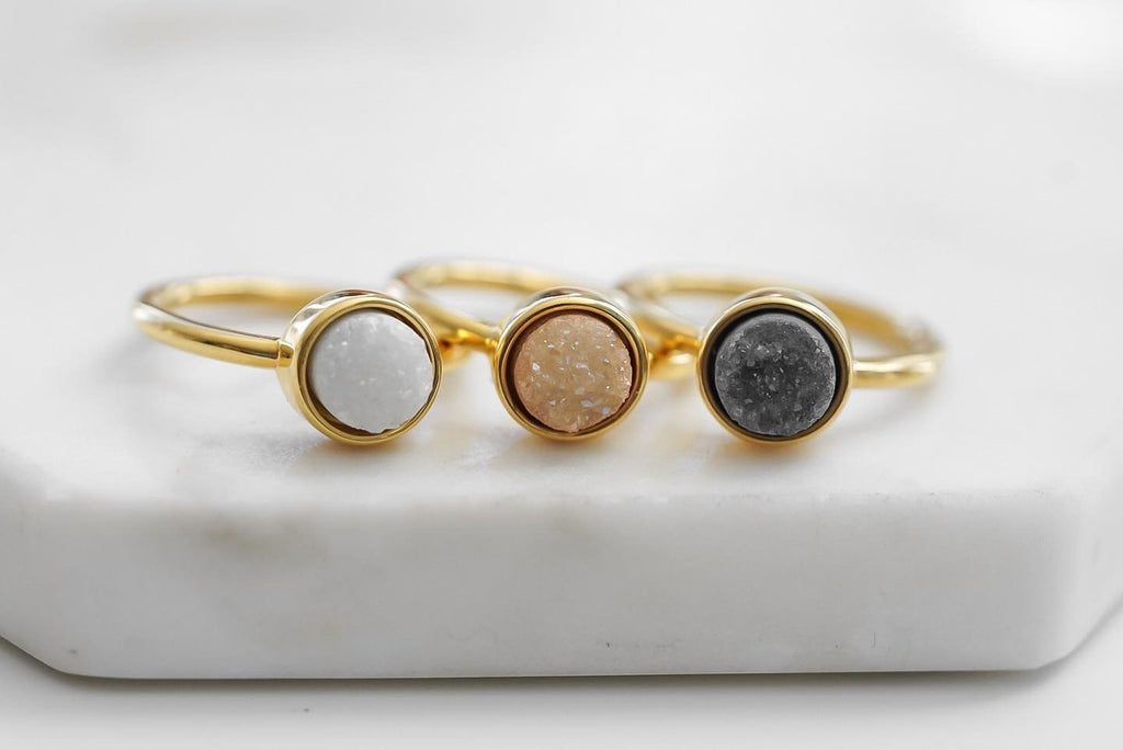 Stone Collection - Quartz Ring Set