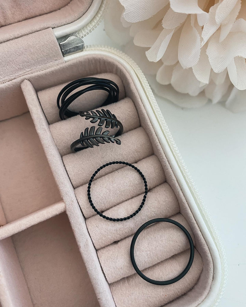 Black Myla Ring Set