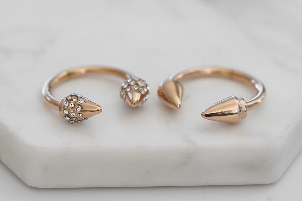 Spike Collection - Rose Gold Ring Set