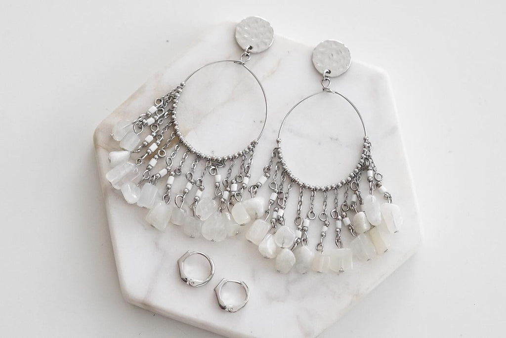 Silver Lyla Earrings Set