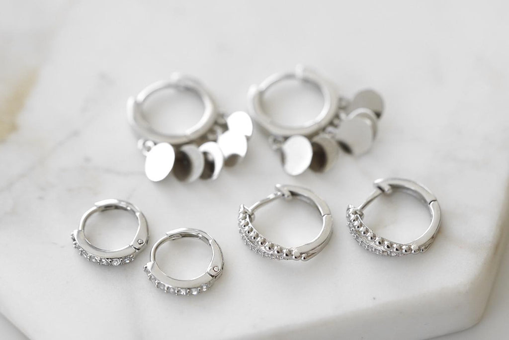 Silver Thalia Earrings Set