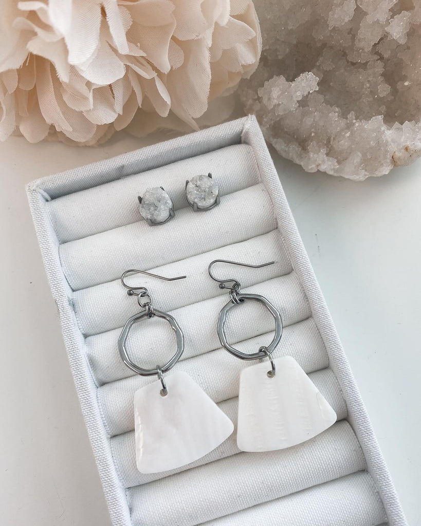 Silver Emma Earrings Set