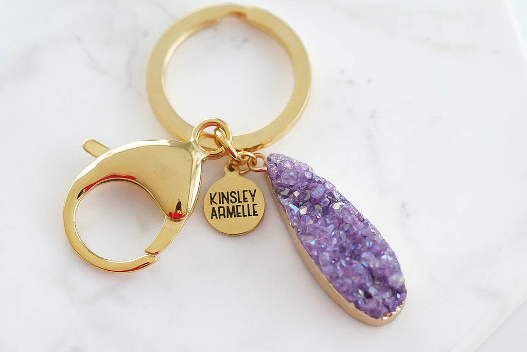 Accessory Collection - Royal Druzy Drop Keychain