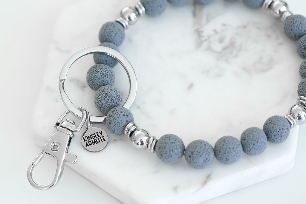 Accessory Collection - Silver Gray Keychain