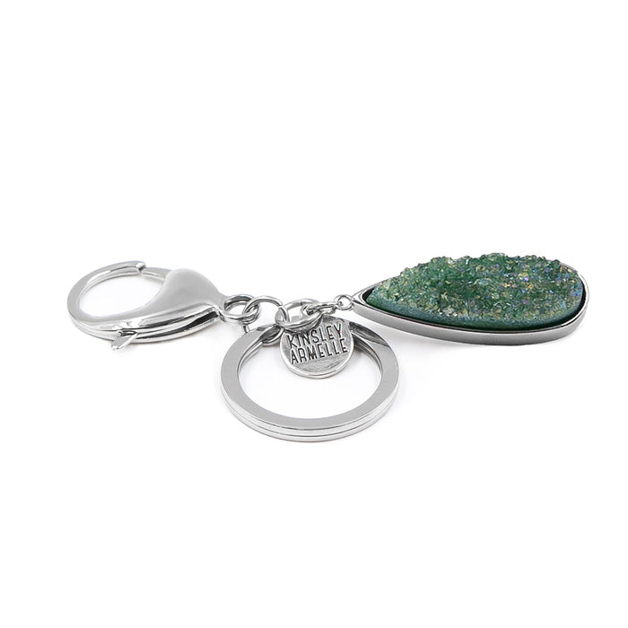 Accessory Collection - Silver Jade Quartz Drop Keychain (Wholesale)