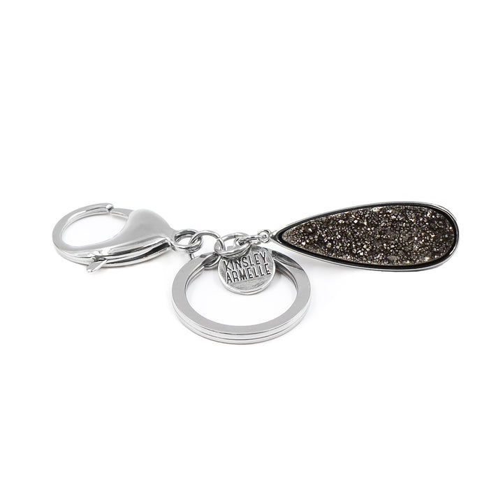 Accessory Collection - Silver Raven Quartz Drop Keychain (Wholesale)