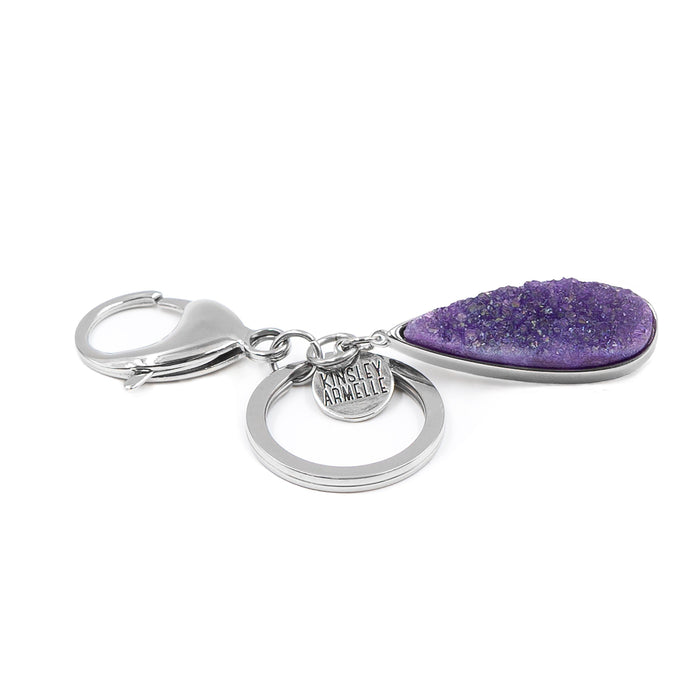 Accessory Collection - Silver Royal Quartz Drop Keychain (Wholesale)