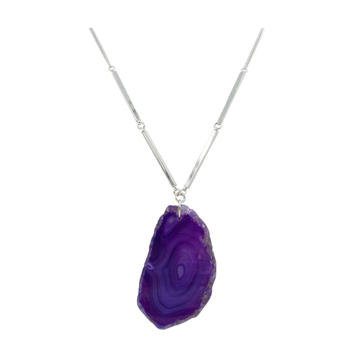 Agate Collection - Silver Royal Necklace - Kinsley Armelle
