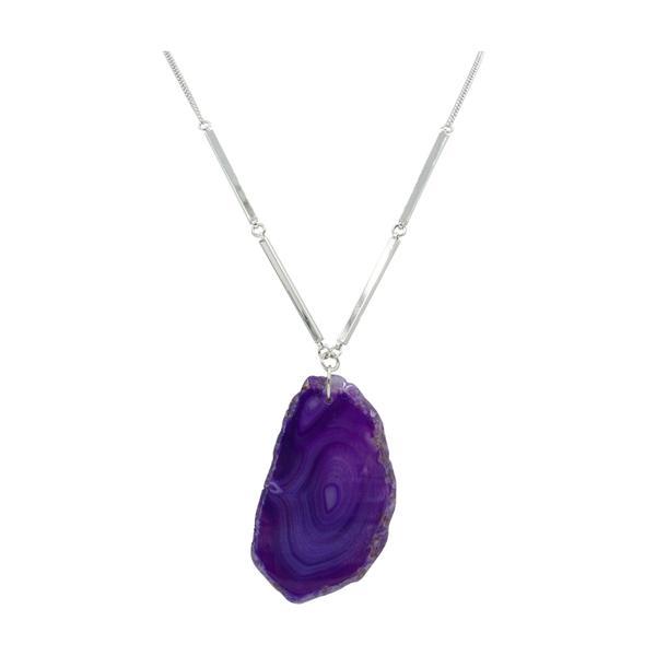 Agate Collection - Silver Royal Necklace (Wholesale) - Kinsley Armelle
