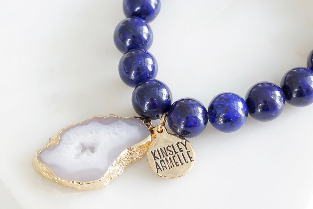 Agate Collection - Indigo Bracelet 10mm