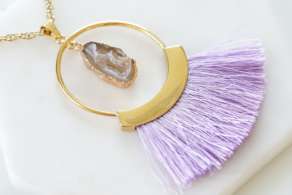 Agate Collection - Royal Fringe Necklace