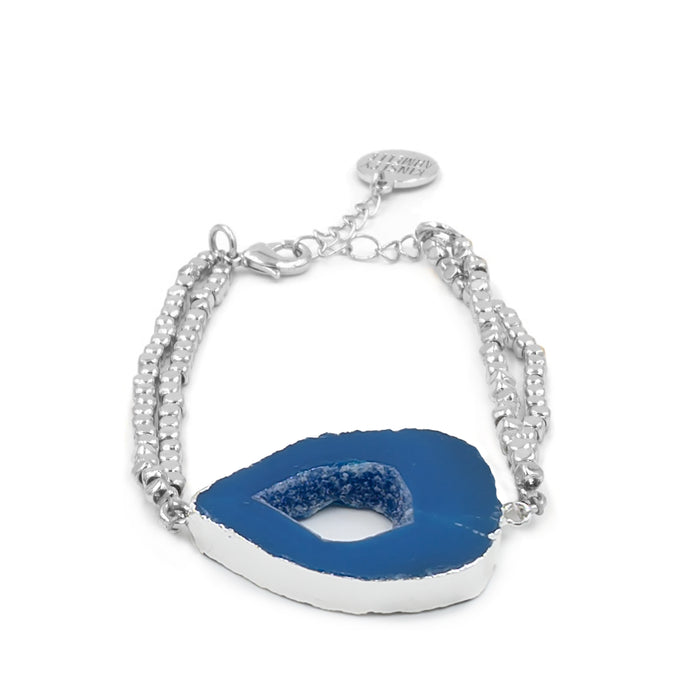 Agate Collection - Silver Azure Bracelet (Wholesale)