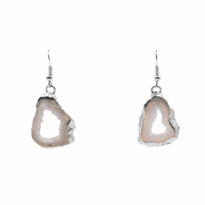 Agate Collection - Silver Chiffon Drop Earrings (Wholesale)