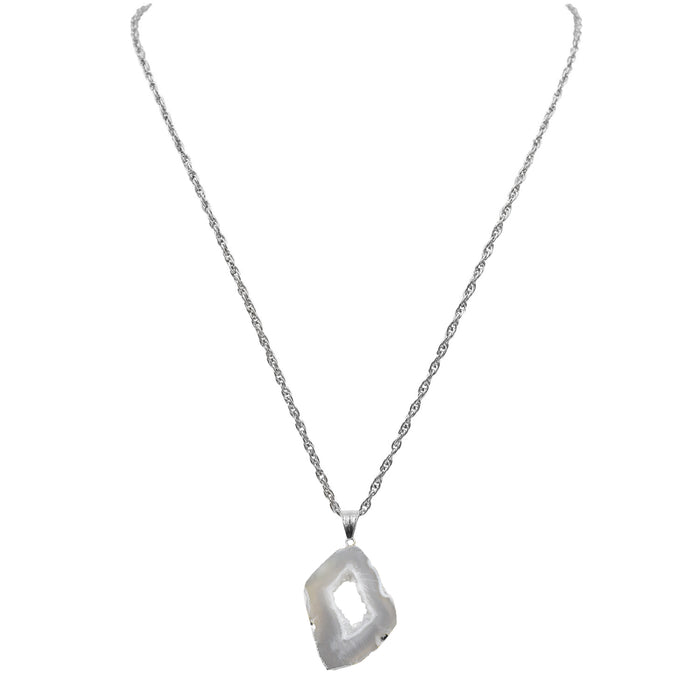 Agate Collection - Silver Chiffon Necklace