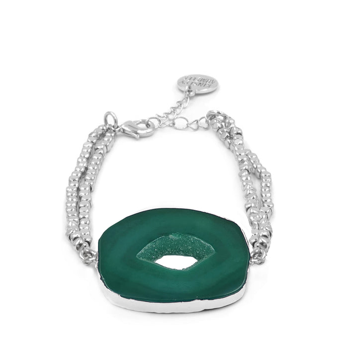 Agate Collection - Silver Jade Bracelet