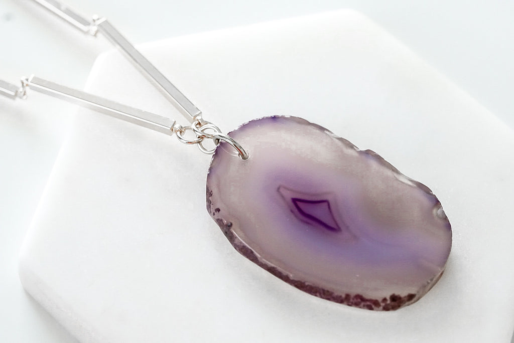 Agate Collection - Silver Royal Necklace