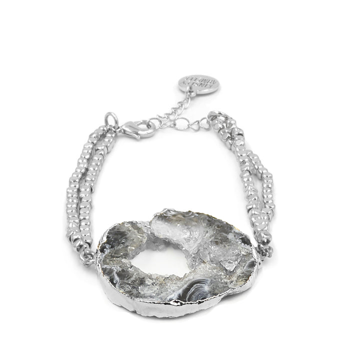 Agate Collection - Silver Stormy Bracelet