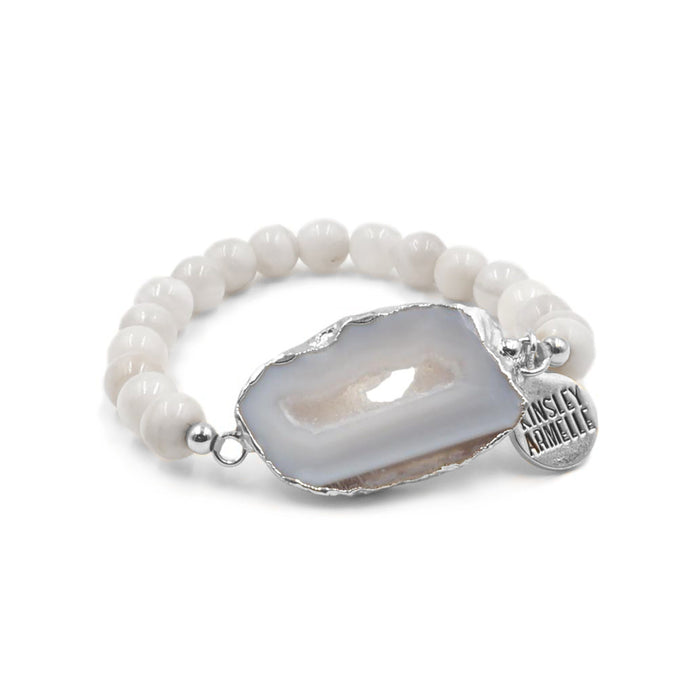 Agate Collection - Silver Flurry Bracelet
