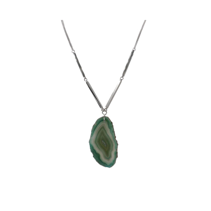 Agate Collection - Silver Jade Necklace - Kinsley Armelle
