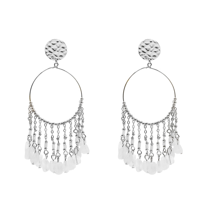 Sofie Collection - Silver Perla Earrings
