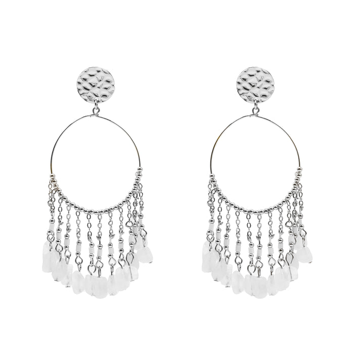 Sofie Collection - Silver Perla Earrings (Wholesale)