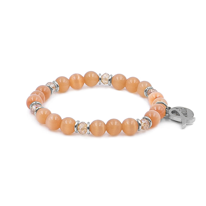 Awareness Collection - Silver Orange Bracelet