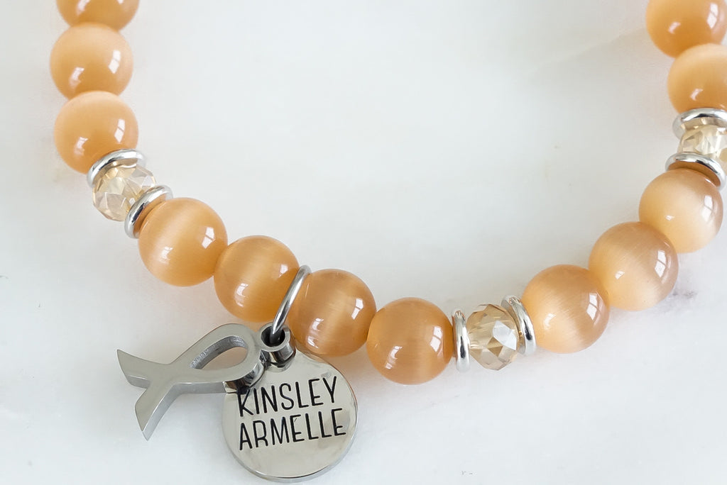 Awareness Collection - Silver Orange Bracelet