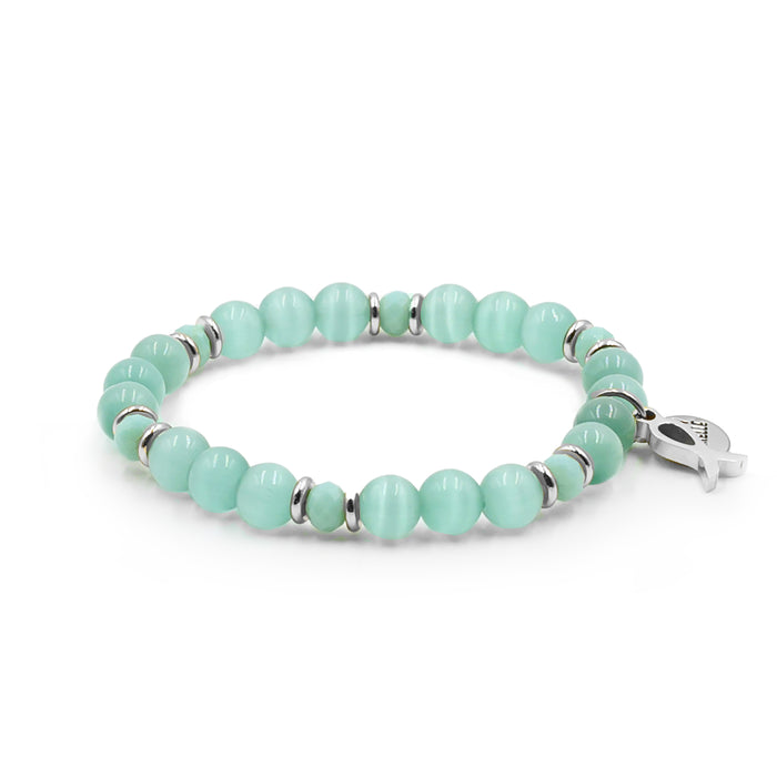 Awareness Collection - Silver Teal Bracelet (Wholesale)