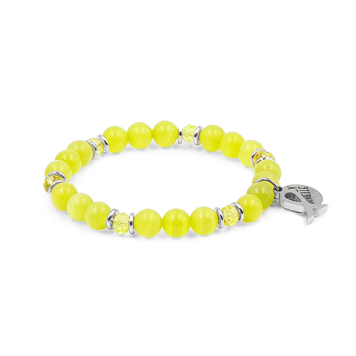 Awareness Collection - Silver Yellow Bracelet (Wholesale)