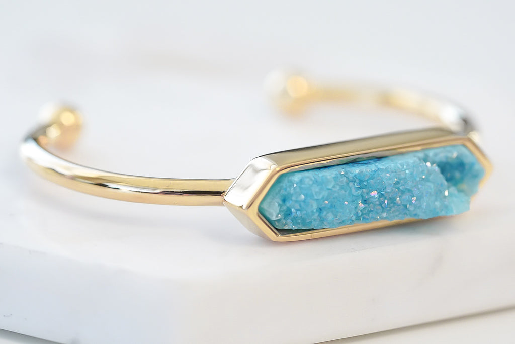 Bangle Collection - Azure Quartz Bracelet (Unique)