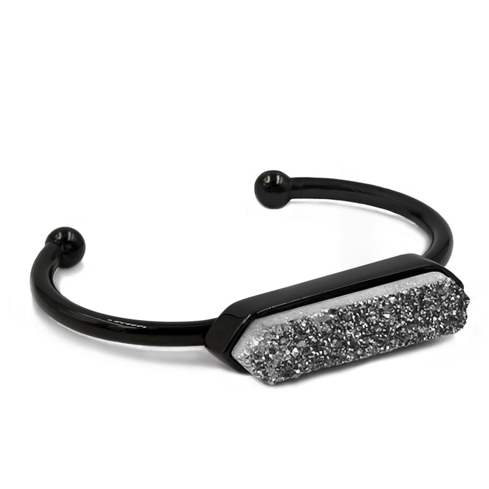 Bangle Collection - Black Stormy Quartz Bracelet (Wholesale)