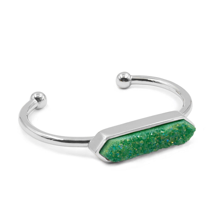 Bangle Collection - Silver Jade Quartz Bracelet (Wholesale)