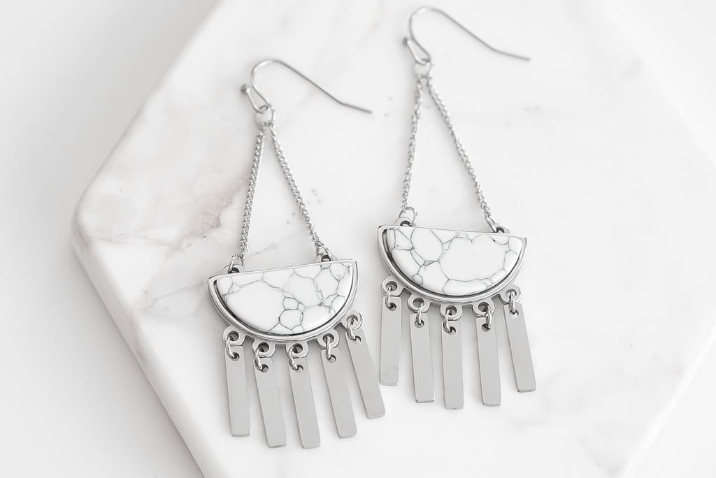 Bianca Collection - Silver Pepper Earrings