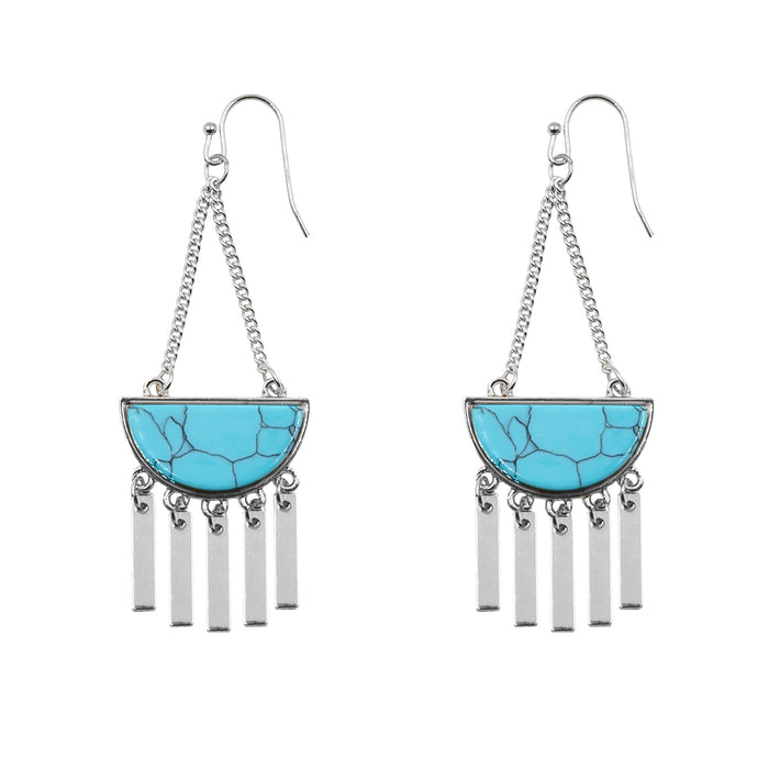 Bianca Collection - Silver Turquoise Earrings (Ambassador)