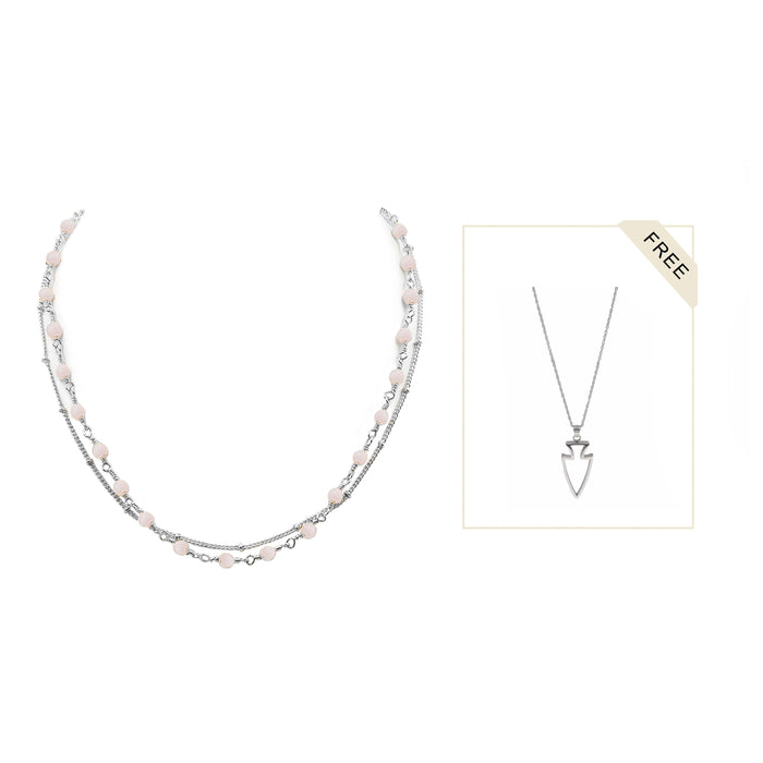 Silver Bindy Necklace Set (Wholesale)