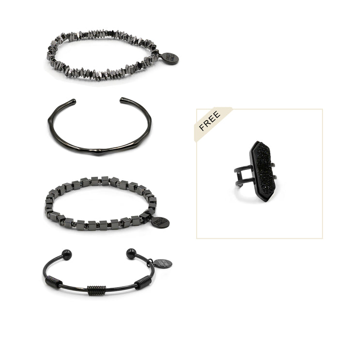 Black Genesis Jewelry Set (Wholesale)
