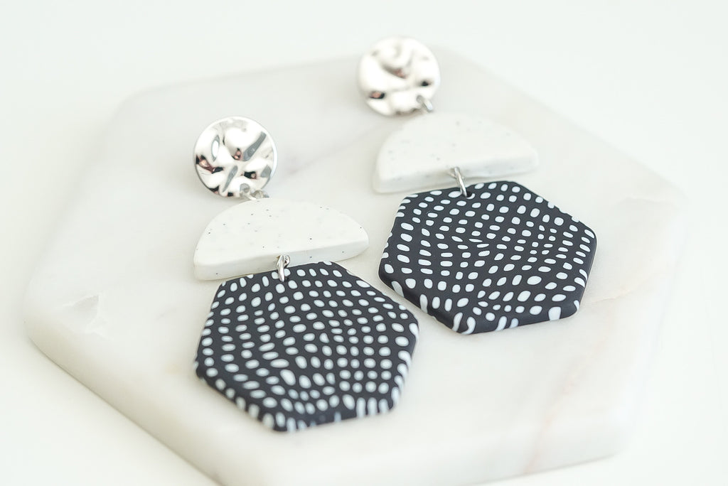 Bonita Collection - Silver Dottie Earrings
