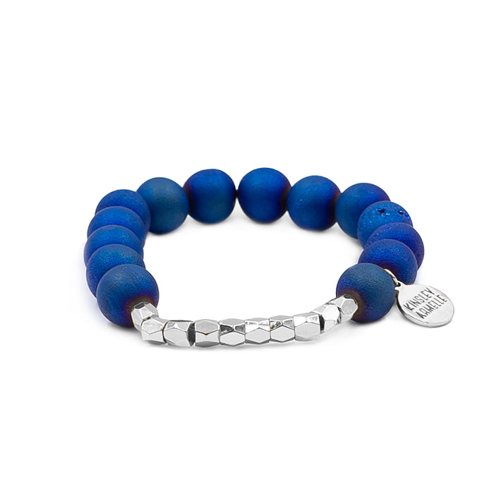 Burst Collection - Silver Ondine Blue Bracelet (Wholesale)
