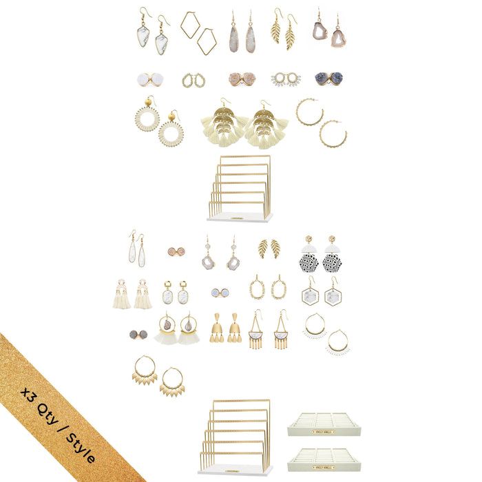 Business Staple Gold Earrings Wholesale Kit