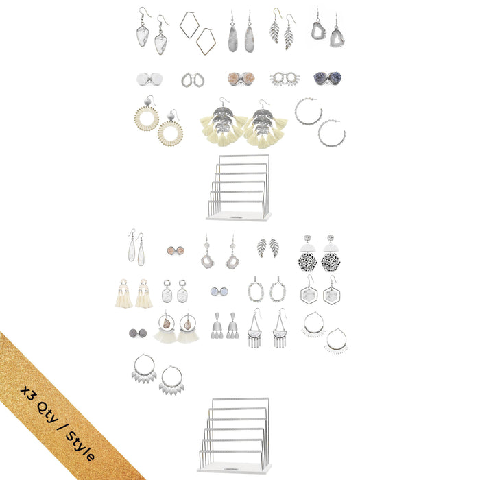 Business Staple Silver Earrings Wholesale Kit